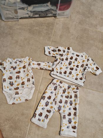 Ensemble bébé garçon 1 mois