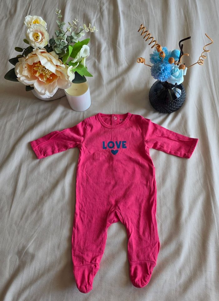 Kiabi Pyjama Dors-bien Coton Rose LOVE Neuf sans étiquette 1 mois