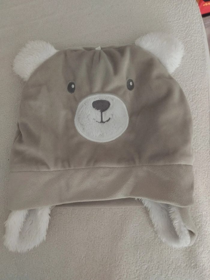 Bonnet ourson chaud Sucre d'orge 12/18 mois