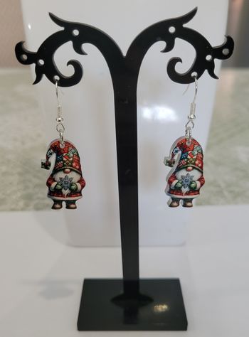 BOUCLES D'OREILLES GNOME NOEL ! NEUVE ! MODELE 4