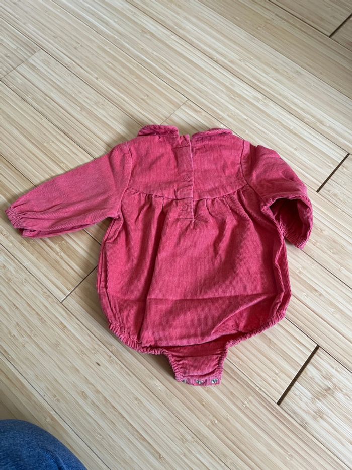 Barboteuse velours rose - photo numéro 3