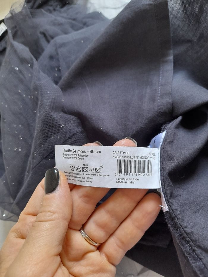 Jolie robe tulle pailletée Bout'chou 24 mois - photo numéro 5