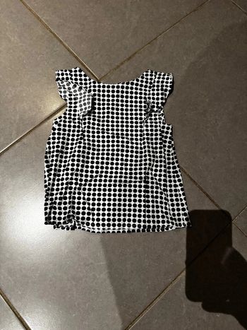 Débardeur à pois - Bleu marine & blanc - 6 ans