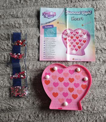 Love and Hugs Heart Light Diamond Painting lampe