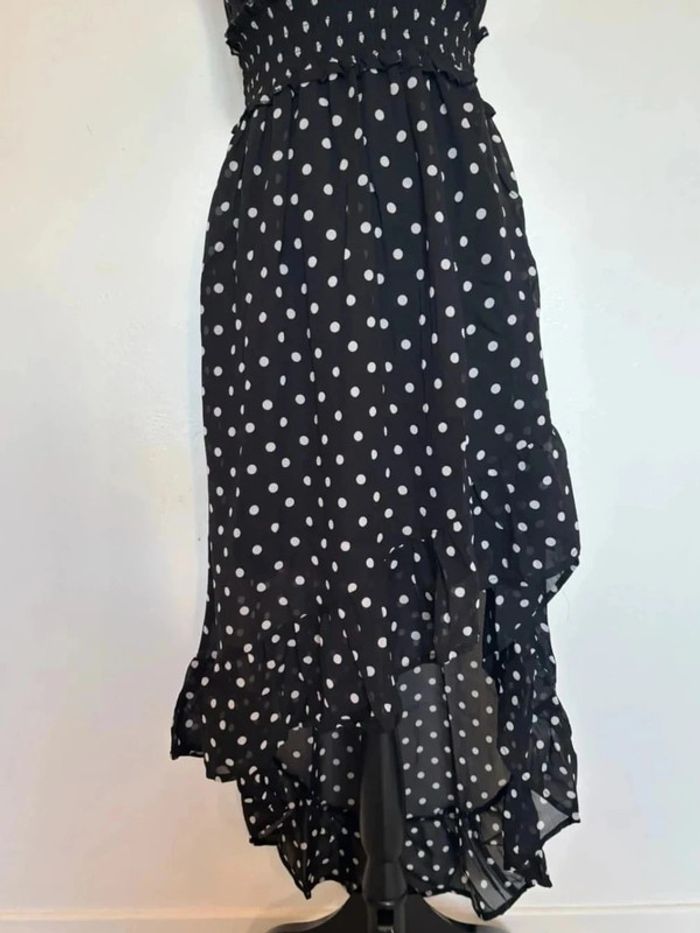 Robe asymétrique style vintage à pois XS - photo numéro 5