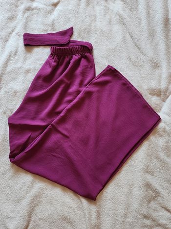 Pantalon à jambes larges / palazzo violet / prune TU 36/40