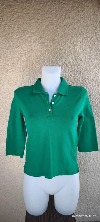 Polo manches 3/4 Tommy Hilfiger Femme Taille M Vert