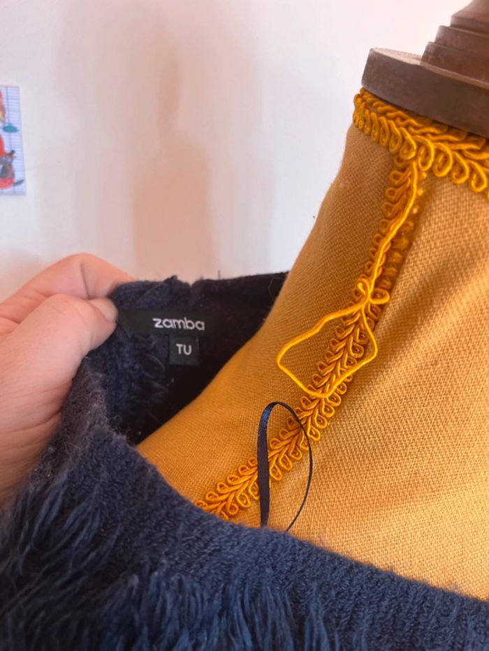 Ponchon bleu marine taille unique zamba - photo numéro 3