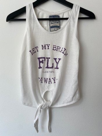 Débardeur avec noeud Let my brain fly away