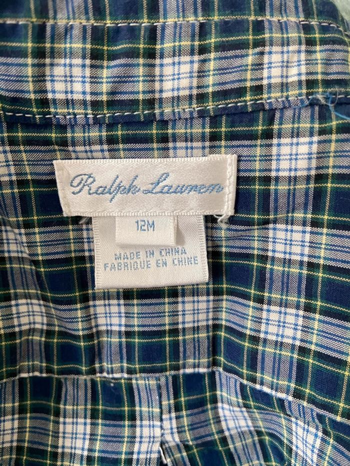 Chemise manches longues Ralph Lauren 12 mois - photo numéro 3