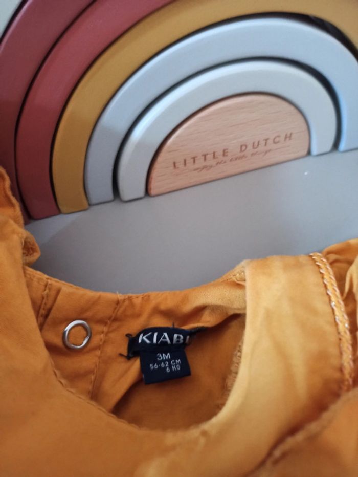 Ensemble robe et culotte moutarde 3 mois KIABI - photo numéro 3