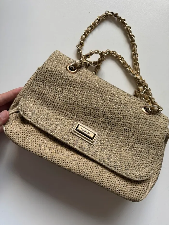 Sac à main doré gris - photo numéro 7