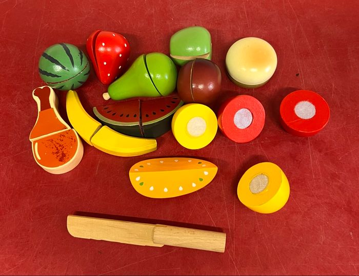 Fruits et légumes à découper en bois - photo numéro 2