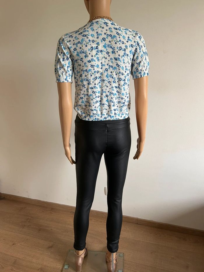 Haut blanc et fleurie neuve à manches courtes Zara taille S - photo numéro 9