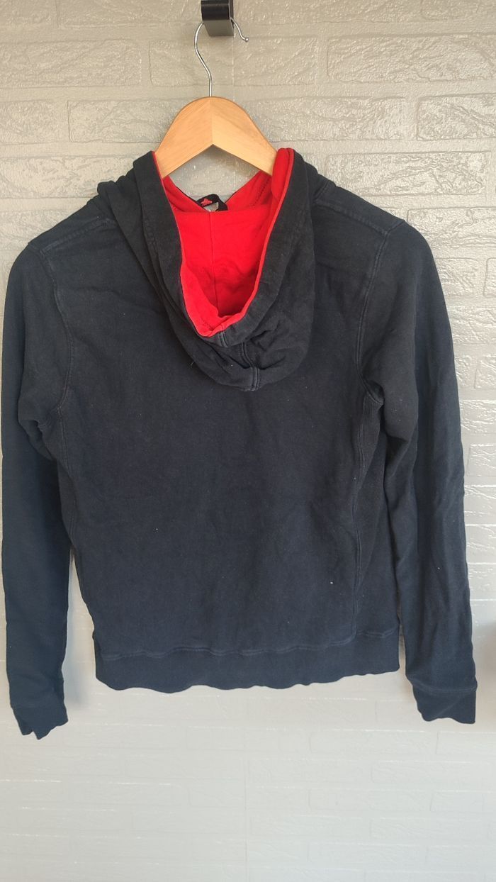 Sweat a capuche t 14 ans noir et rouge - photo numéro 2