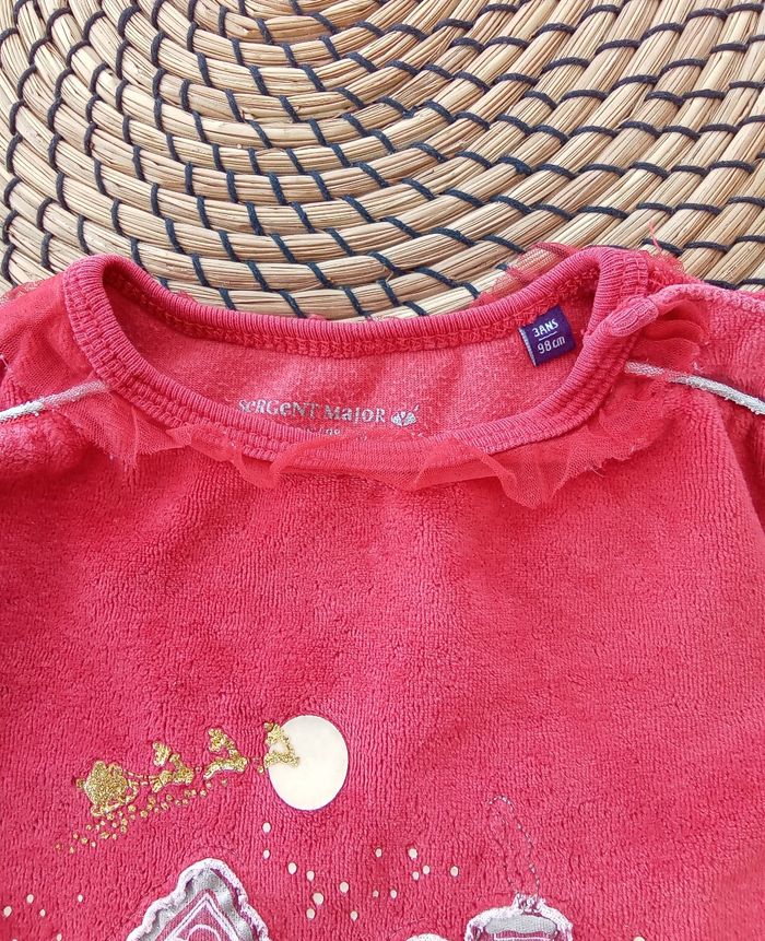 Pyjama 2 pièces velours rouge thème Noël Sergent Major taille 3 ans - photo numéro 4