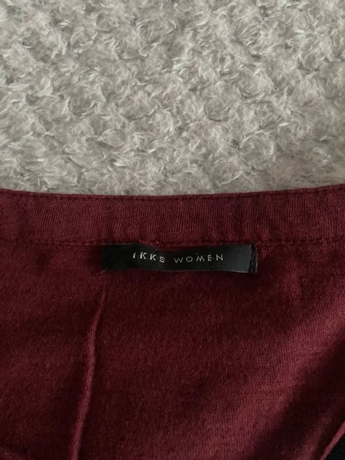 Haut manches longues grenat neuf IKKS - photo numéro 2