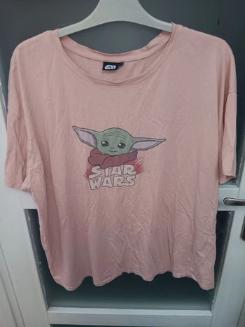 T-shirt Star Wars rose Baby Yoda taille xl