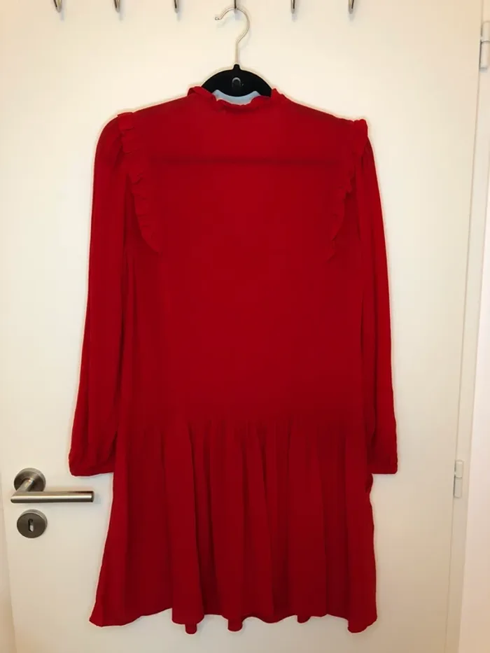 Robe à manches longues rouge Claudie Pierlot taille 36 - photo numéro 12