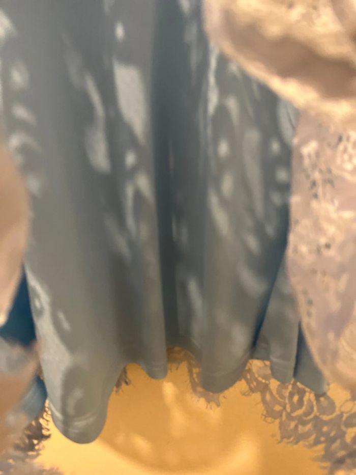 Magnifique robe bleue dentelle S manches longues doublée - photo numéro 7
