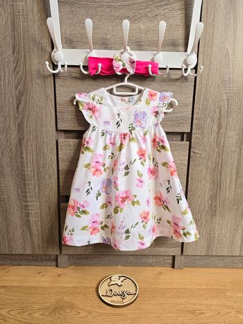 Vêtement Bébé Fille - Robe + Bandeau - 12 mois