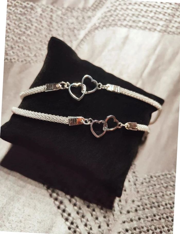 Jolie duo chaînes cheville et bracelet inoxydable neuf - photo numéro 2