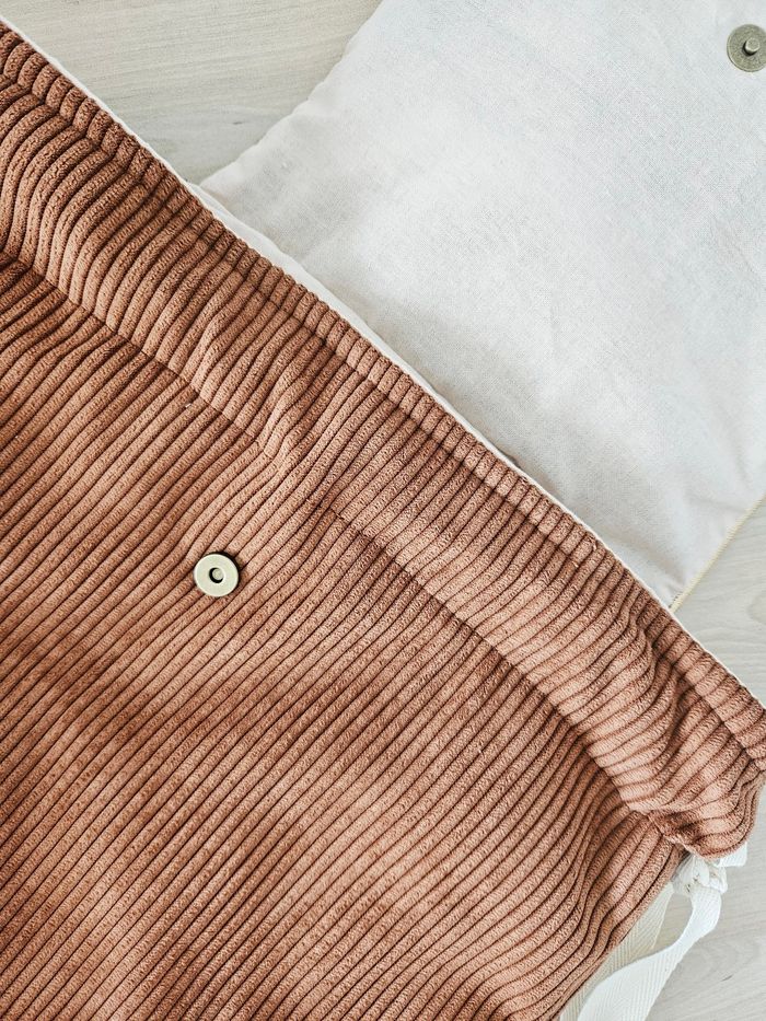 Sac à dos cotelé Chocolat - photo numéro 5