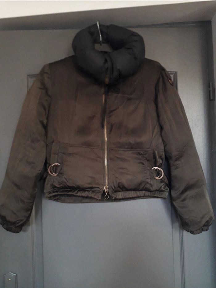 Doudoune marron brillant 38/M - Pinko - photo numéro 2