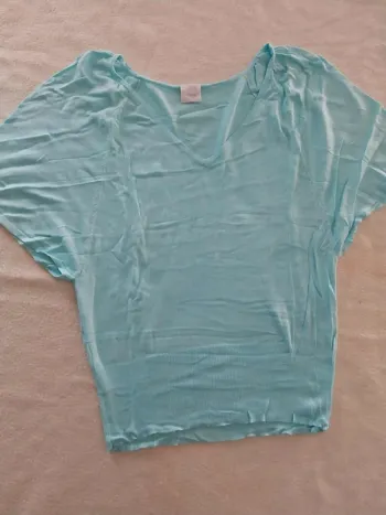 Haut / pull fin turquoise T38