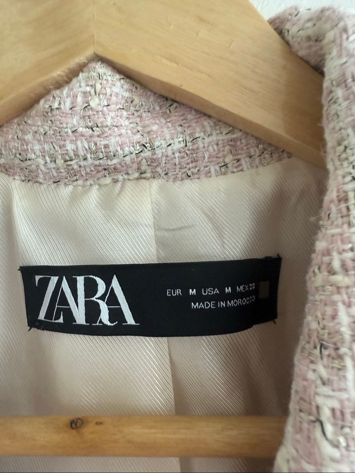 Blazer veste rose avec boutons argenté Zara taille 38 M - photo numéro 6