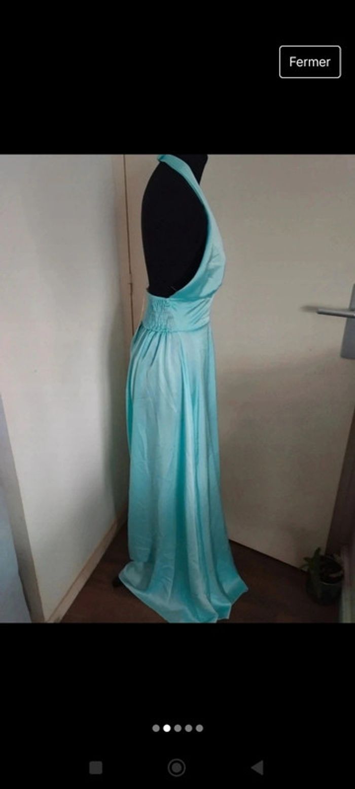 Magnifique robe de soirée satiné taille unique - photo numéro 2