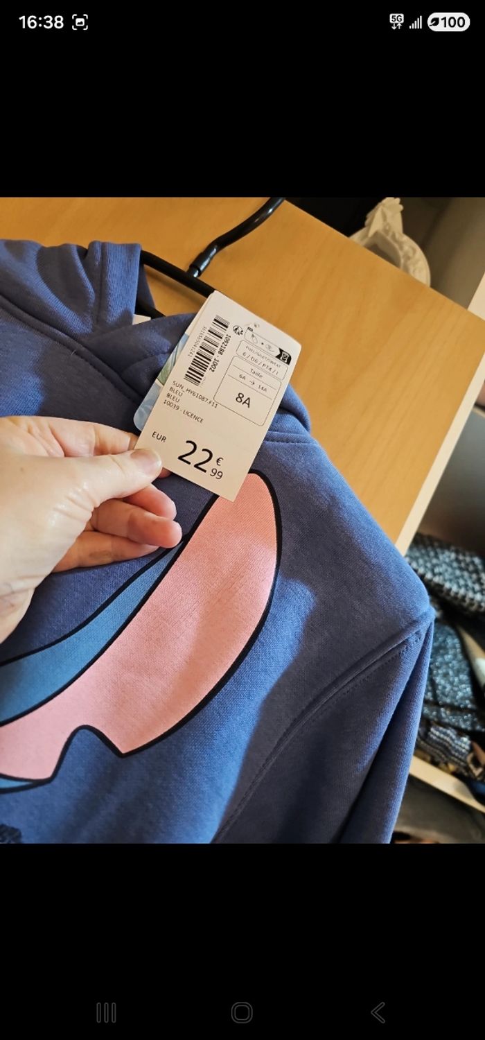 Ensemble sport stitch fille neuf 8 ans - photo numéro 6