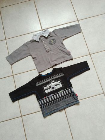 Lot 2 t-shirt garçon Berlingot 9 mois
