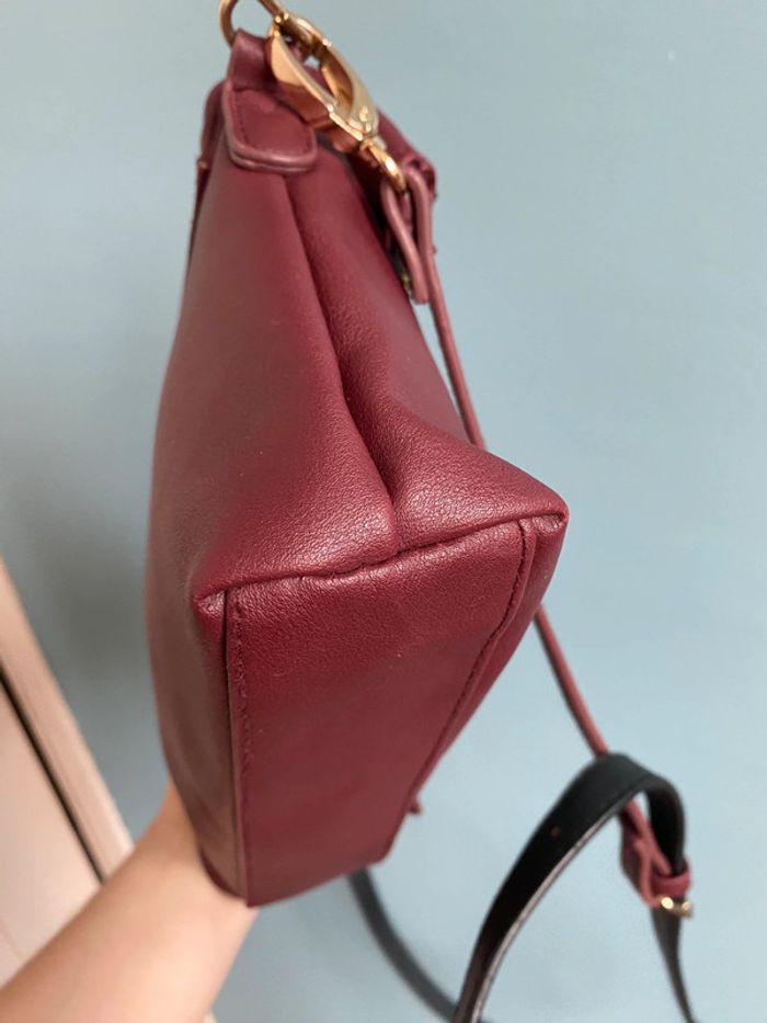 Joli sac à main bandoulière violet bordeau - photo numéro 6
