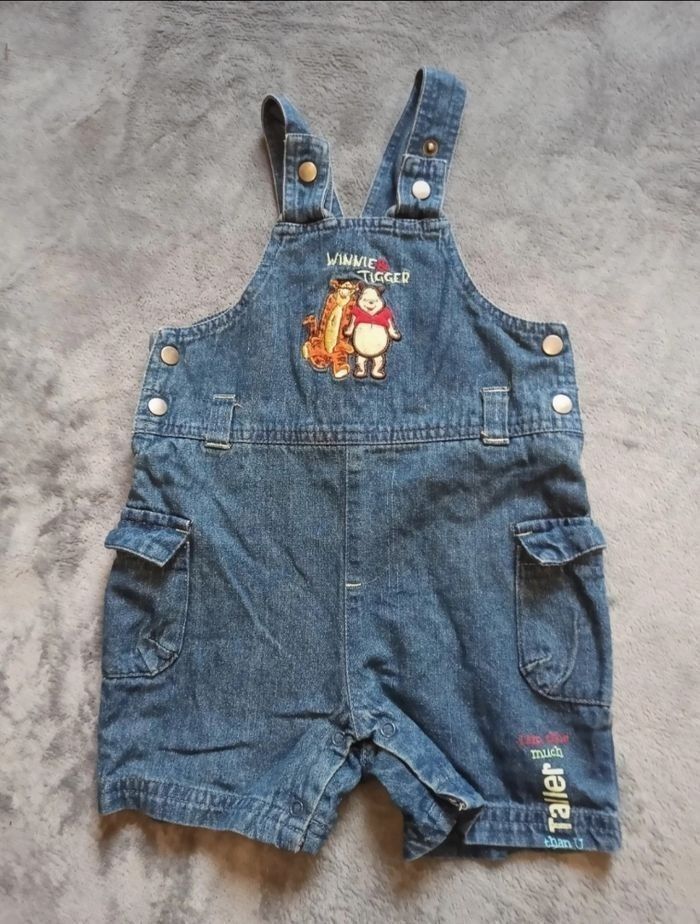 Ensemble salopette short+ tee shirt 12 mois - photo numéro 2