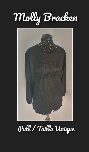 Pull / sweat noir brillant Taille Unique Molly Bracken