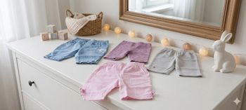 ✨ Lot Été Bébé Fille - 3 Pantacourts & 1 Legging Court - 6 Mois ✨