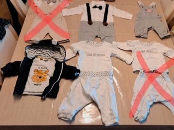 Lot de 4 ensembles taille 1 mois - 53 - 56/62 garçon