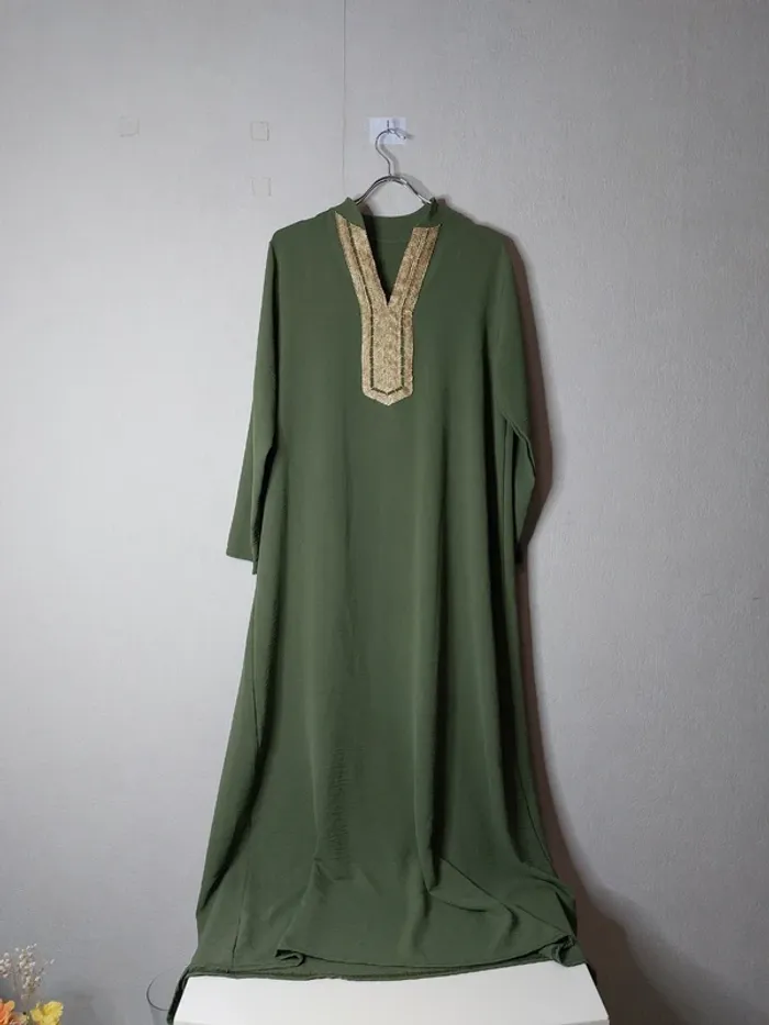 Boubou marocain vert et doré