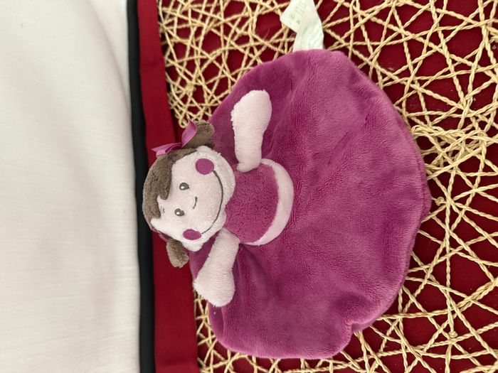 Doudou rond Fille violet rose Kimbaloo