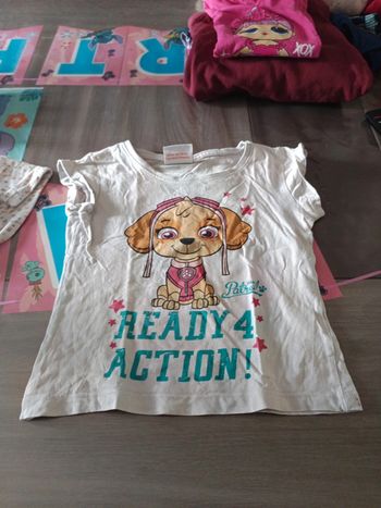 Tee-shirt manche courte 5 ans paw patrol