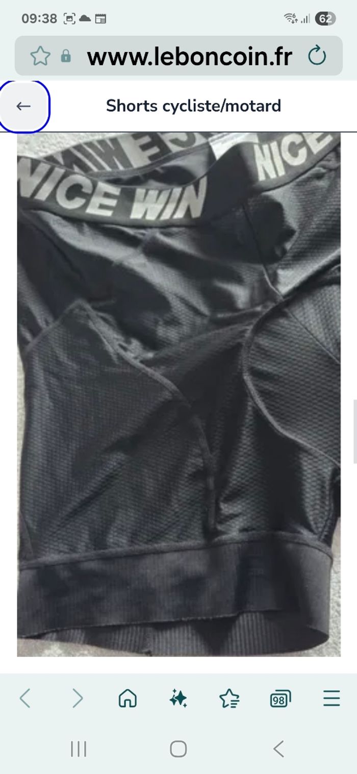 Short cycliste/motard T.3XL - photo numéro 3