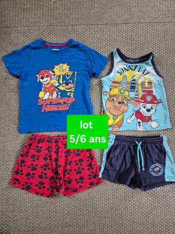 Lot de 2 pyjamas shorts "Pat patrouille" - 5/6ans
