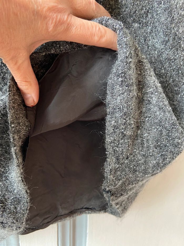 Top sans manches façon Tweed gris taille 40 - photo numéro 5