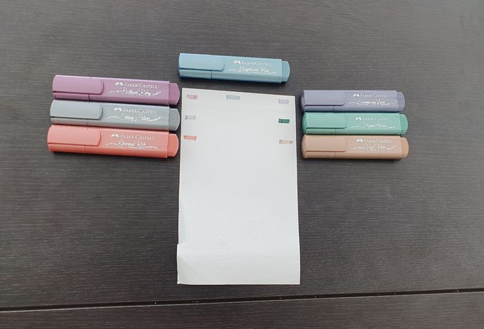 7 surligneurs métalique Faber-Caste