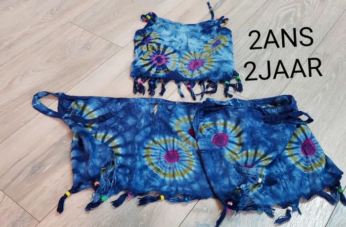 Ensemble de plage coloré, pour fille, taille 2 ans, peu mis - photo numéro 5