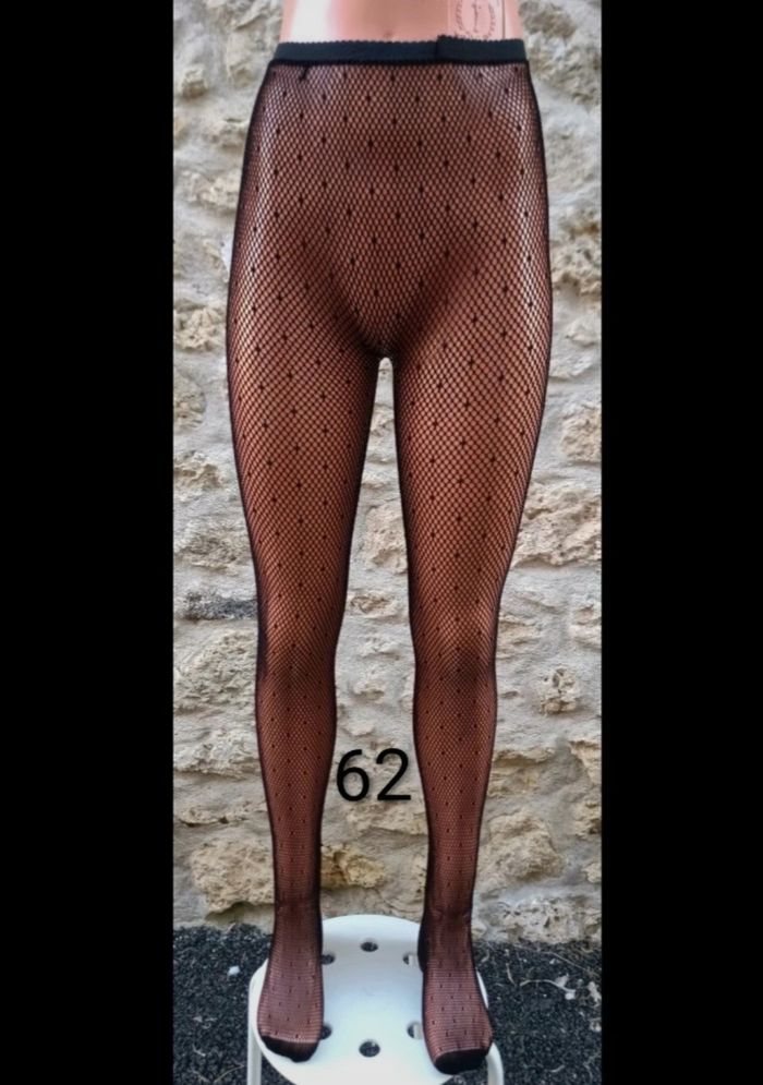 Collant résille motif fantaisie