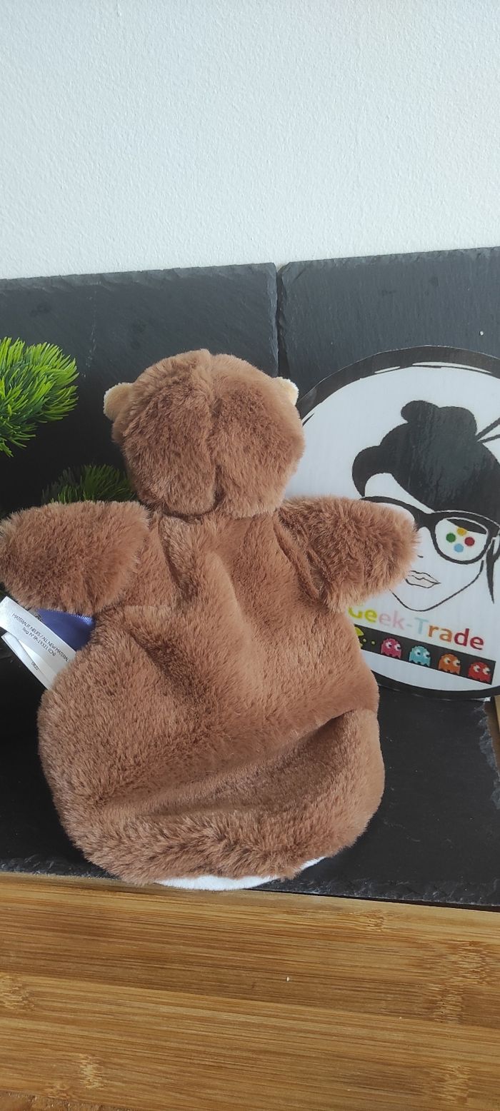 doudou et compagnie herisson marionnette unicef marron beige dc3989 poche - photo numéro 2