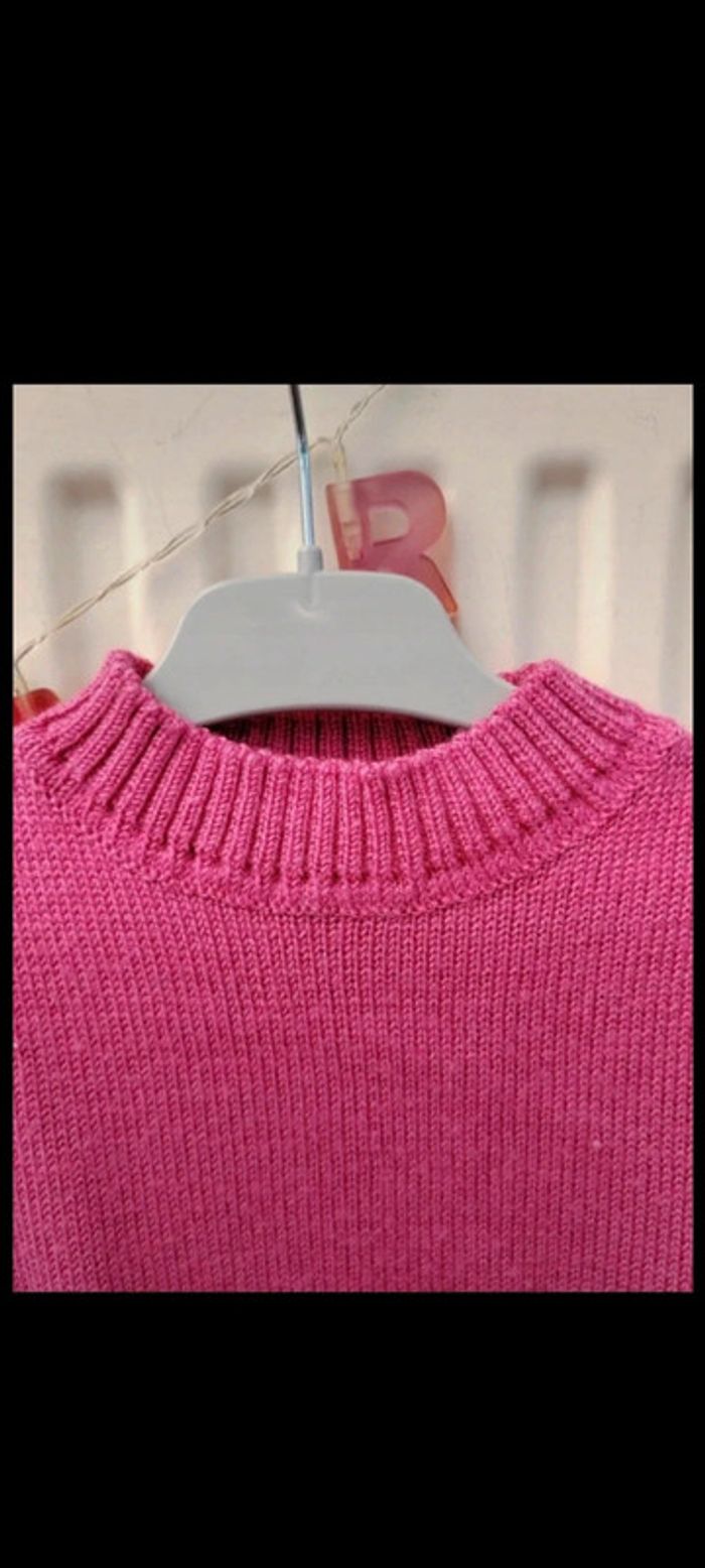 🩷Pull rose MC 6-8 ans Fait main - photo numéro 4