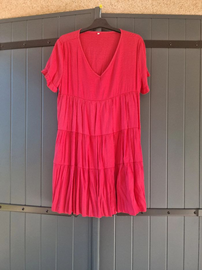 Robe rouge volant courte - photo numéro 3